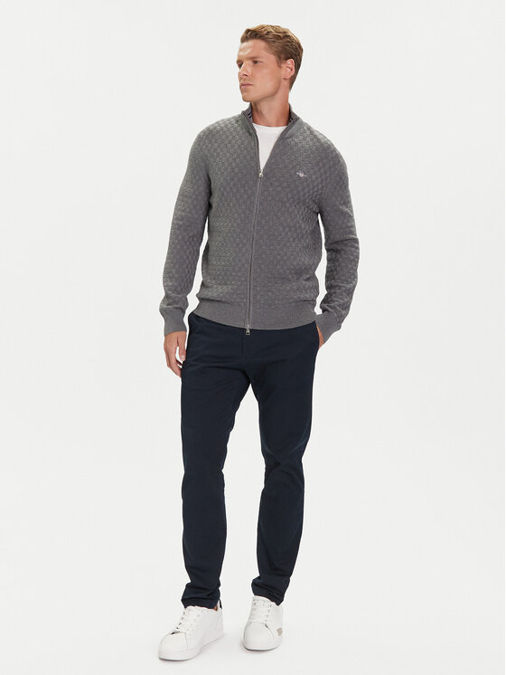 Gant Gant Strickjacke 8030263 Grau Regular Fit