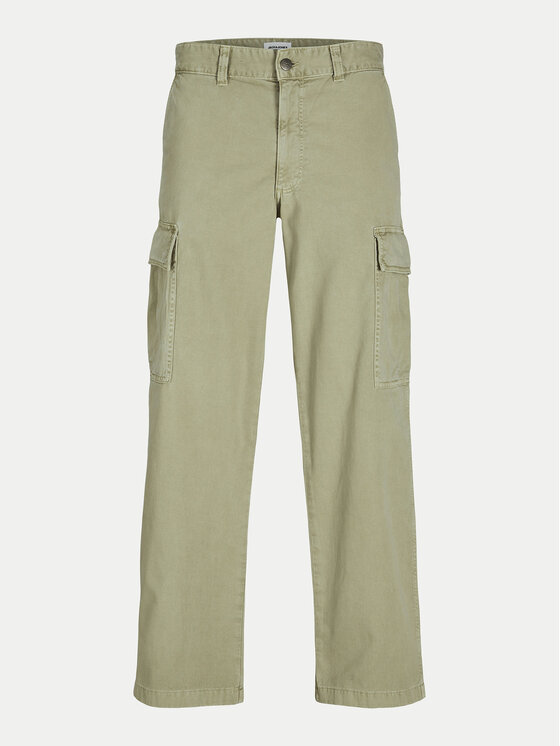 Jack & Jones Jack & Jones Bavlnené nohavice Bill 12269379 Béžová Wide Leg