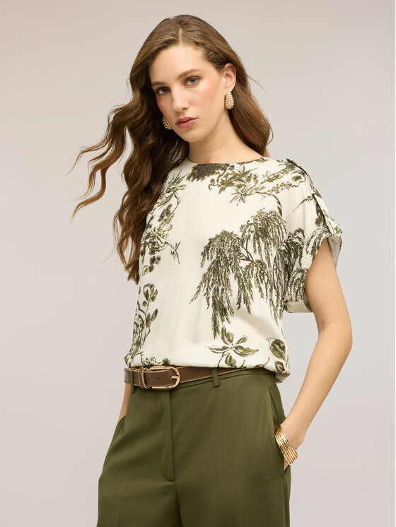 Motivi Motivi Blusa 2019W000778N0S1 Verde Regular Fit