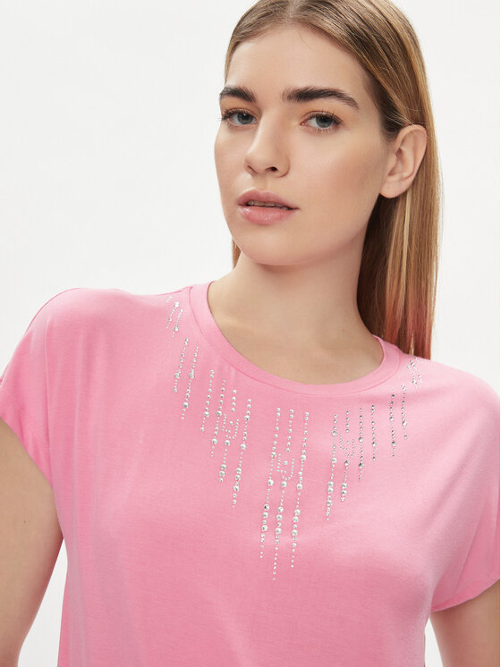 Liu Jo Liu Jo Тишърт TA4194 JS360 Розов Regular Fit