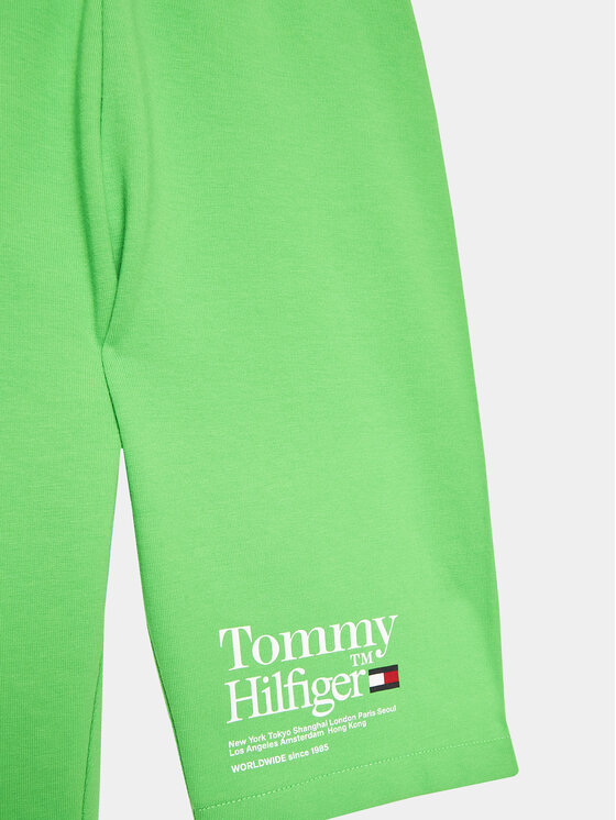 Tommy Hilfiger Tommy Hilfiger Szorty sportowe Timeless KG0KG07253 D Zielony Slim Fit