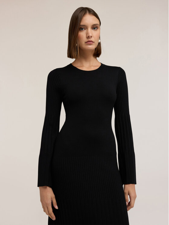 Motivi Motivi Vestito da giorno 7601W001509N033 Nero Slim Fit