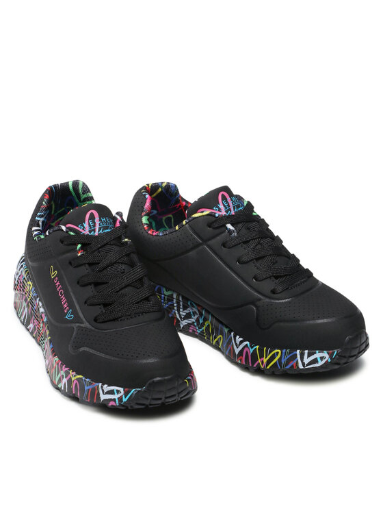 Skechers Skechers Sneakersy Uno Lite Lovely Luv 314976L/BKMT Čierna