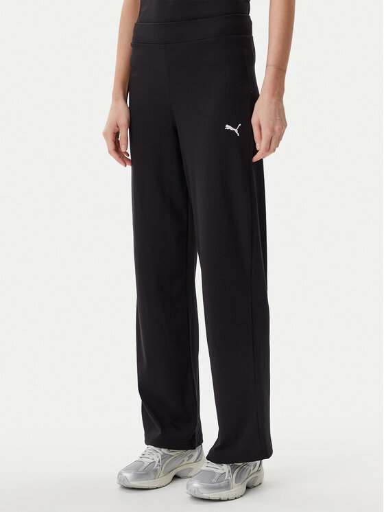 Puma Puma Spodnji del trenirke Ess Elevated 685025 Črna Straight Fit