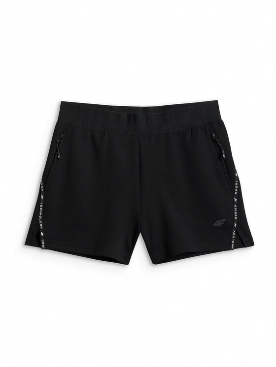 4F 4F Szorty sportowe COZY Czarny Slim Fit