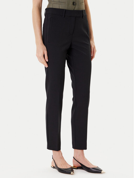 Marella Chinosy Opaco 2523136101 Czarny Slim Fit
