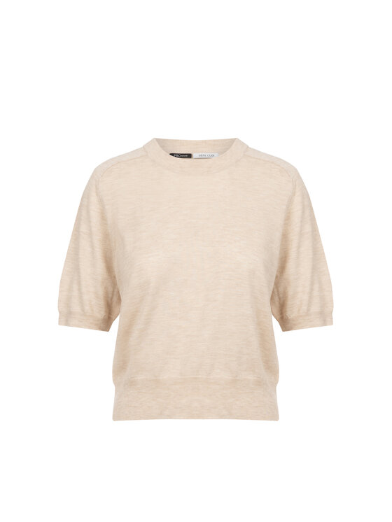 Deni Cler Milano Deni Cler Milano Sweter T-DC-S252-F5-90-12-1 Beżowy Regular Fit
