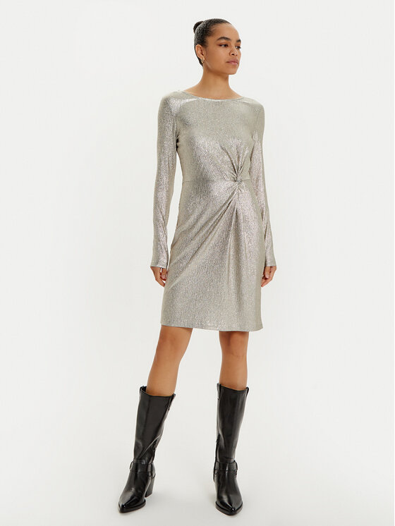 OUI OUI Коктейльна сукня 88935 Золотий Slim Fit