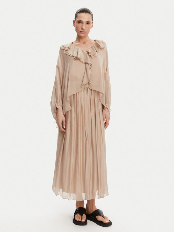 ViCOLO ViCOLO Midi szoknya TD0022 Bézs Regular Fit