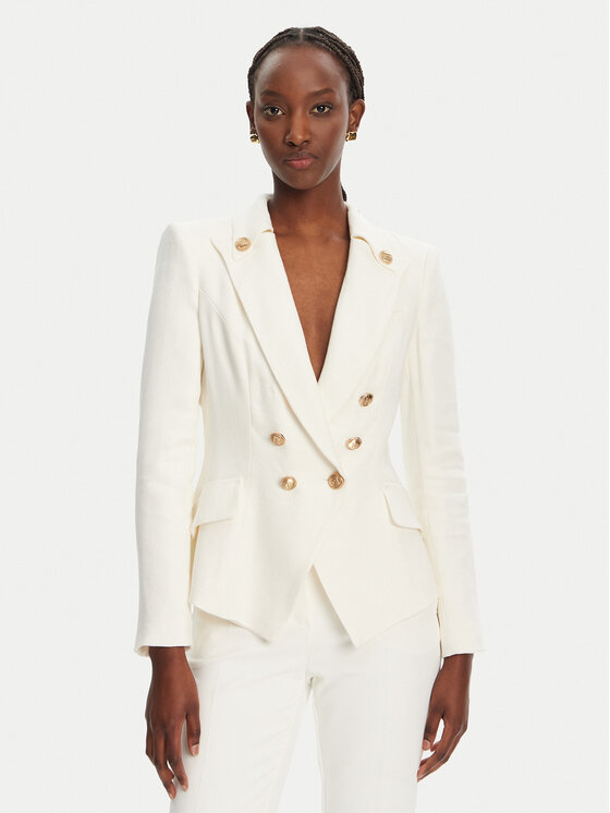 Elisabetta Franchi Elisabetta Franchi Sako GI-162-52E2-V760 Bílá Regular Fit