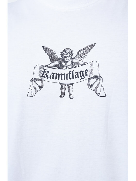 Kamuflage Kamuflage T-Shirt Hellfire Biały Oversize