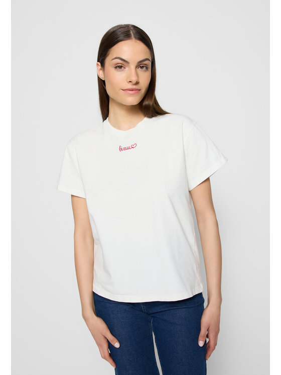 BIZUU BIZUU T-Shirt SEYA Biały Standard Fit