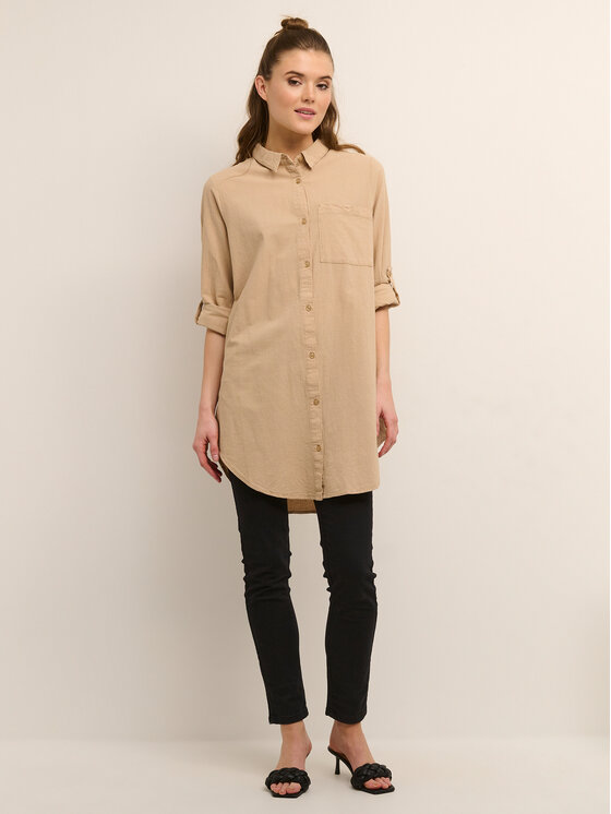 Kaffe Kaffe Camicia Naya 10506337 Beige Relaxed Fit