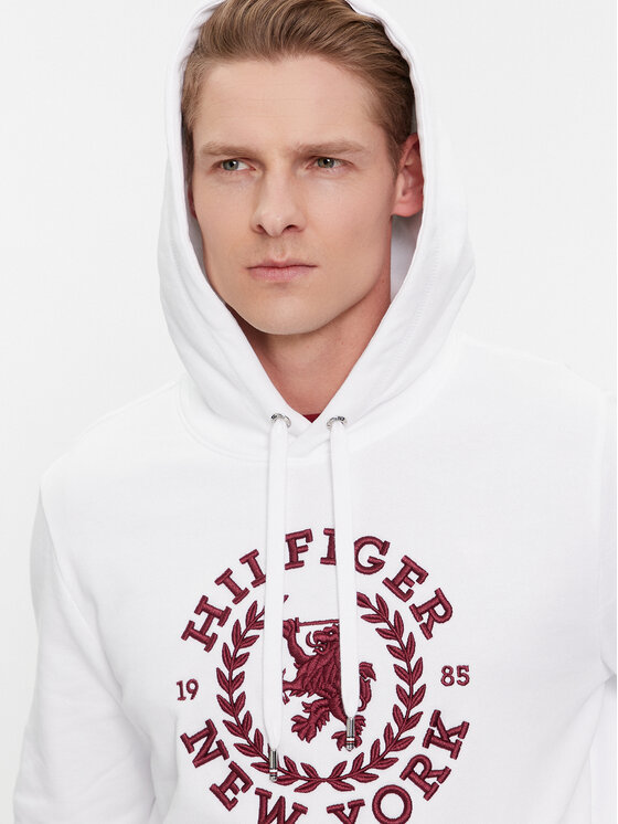 Tommy Hilfiger Tommy Hilfiger Mikina Big Icon MW0MW33650 Bílá Regular Fit