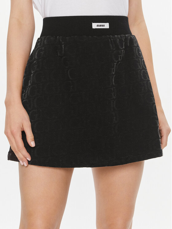 Guess Guess Cпідниця-міні Logo V4RD06 KC2W0 Чорний Regular Fit