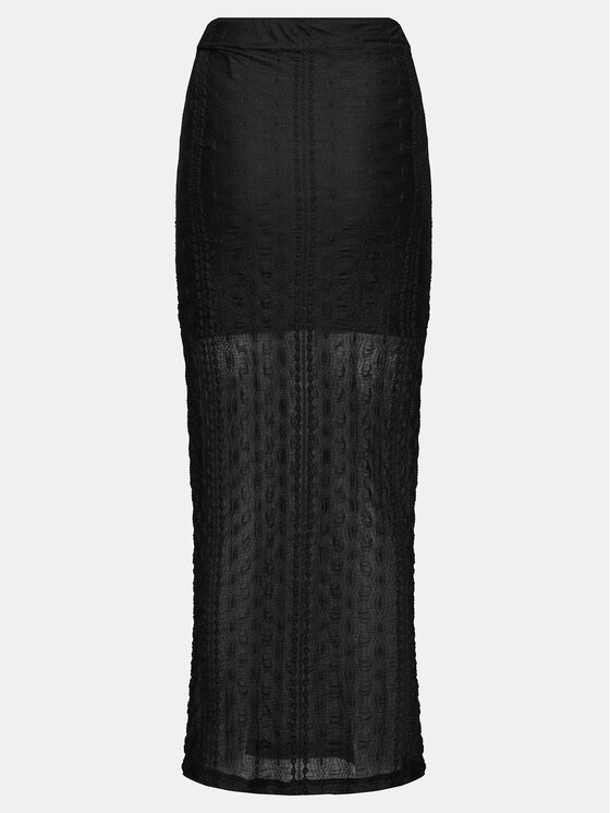 Gina Tricot Gina Tricot Midi szoknya 21596 Fekete Regular Fit