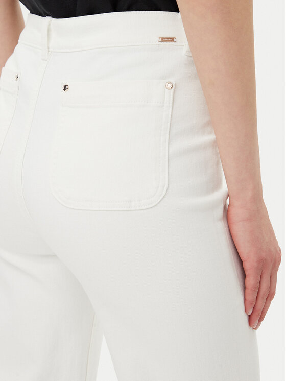 Morgan Morgan Džínsy 241-PCLIC Écru Wide Leg