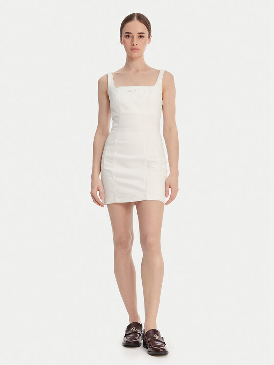 Guess Jeans Guess Jeans Džinsa kleita W6GK00 D7871 Écru Regular Fit