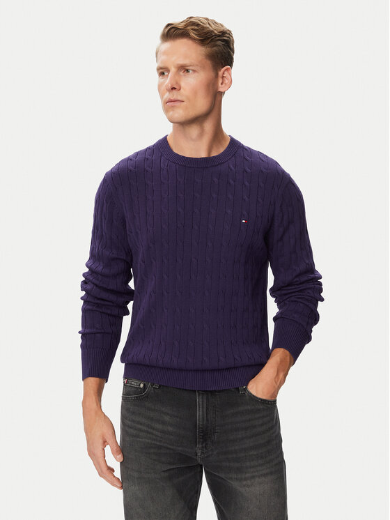 Tommy Hilfiger Tommy Hilfiger Pulover Classic MW0MW33132 Violet Regular Fit