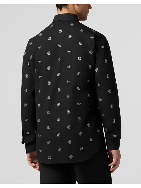 PHILIPP PLEIN PHILIPP PLEIN Koszula 28975 Czarny Fitted Fit