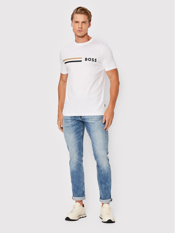 T-shirt Tessler 177 50482112 Bianco Slim Fit