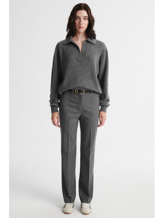 MARI PRETI MARI PRETI Spodnie materiałowe SERENE Szary Slim Fit