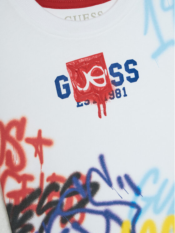 Guess Guess T-shirt N5RI11 K8HM4 Šarena Classic Fit