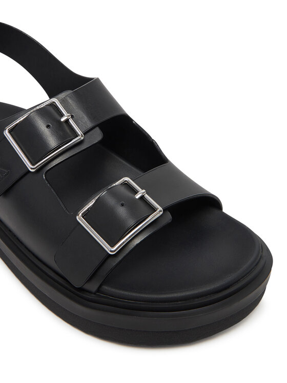 Calvin Klein Jeans Calvin Klein Jeans Sandały Flat Molded Sandal Buckle YW0YW01785 Czarny
