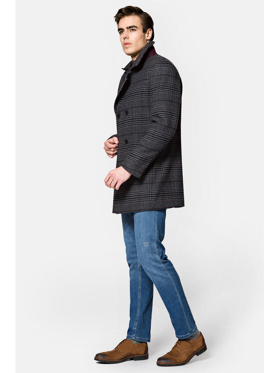 Lancerto Lancerto Płaszcz wełniany Norymberga KU054222000009 Szary Regular Fit