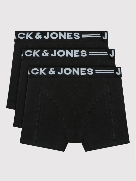 Jack&Jones Junior Súprava 3 kusov boxeriek Sense 12149293 Čierna