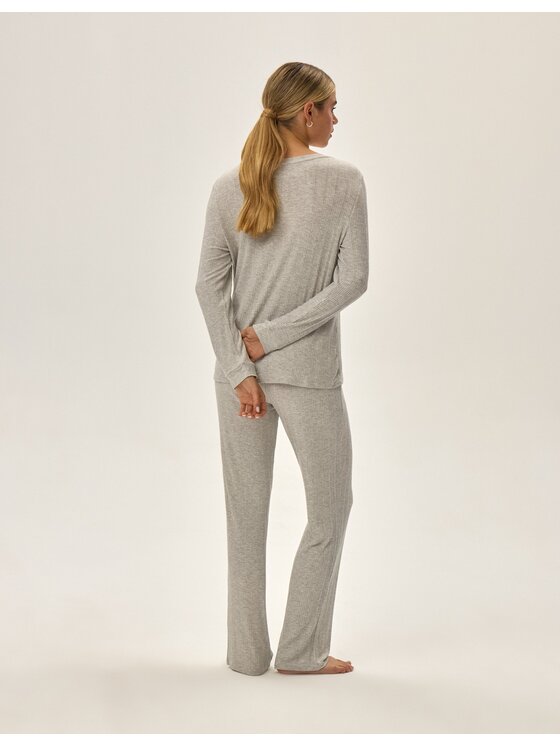 Esotiq Esotiq Piżama 42192 Szary Regular Fit