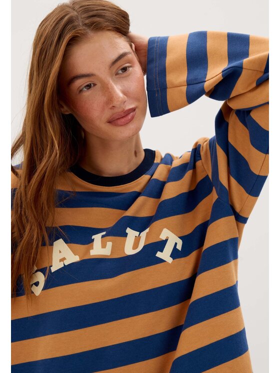 Mirons Mirons Longsleeve Print Kolorowy Regular Fit