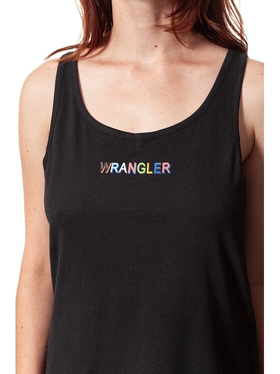 Wrangler Wrangler T-Shirt TANK Czarny Regular Fit