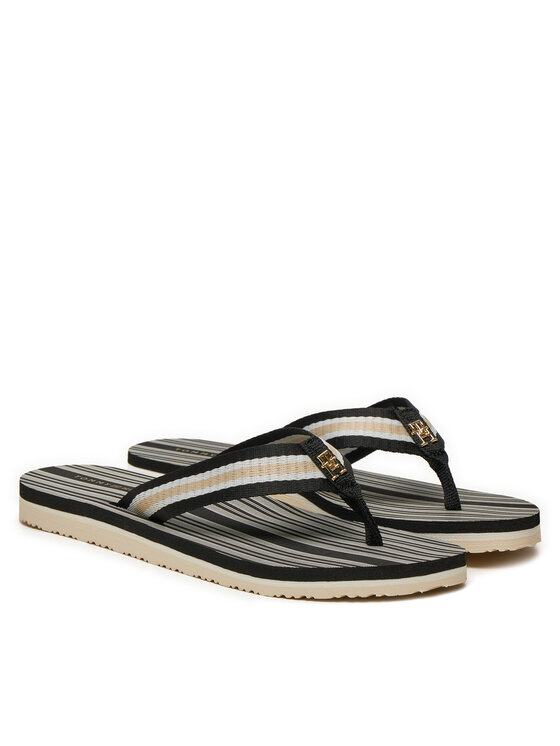 Tommy Hilfiger Tommy Hilfiger Σαγιονάρες Im Th Print Beach Sandal FW0FW08370 Μαύρο