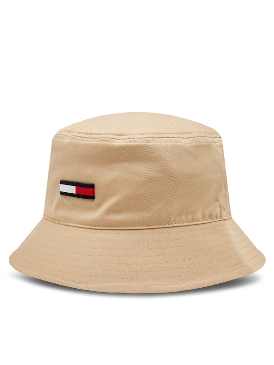 Pălărie Tommy Jeans Tjm Elongated Flag Bucket Hat AM0AM11697 Bej