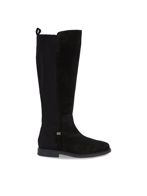 Tommy Hilfiger Tommy Hilfiger Jātnieku tipa zābaki Tommy Essentials Longboot FW0FW07476 Melns