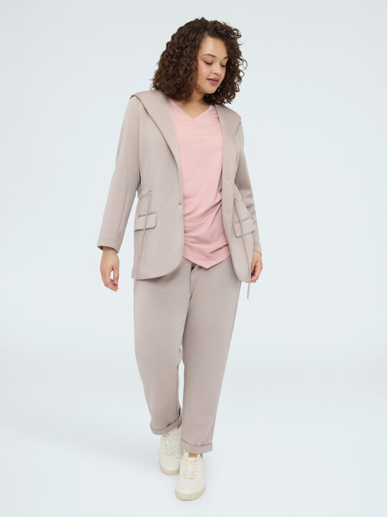 Fiorella Rubino Fiorella Rubino Spodnie materiałowe P820L002340N013 Szary Regular Fit