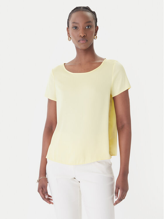 Rinascimento Rinascimento Särkpluus CFC0127880003 Kollane Regular Fit