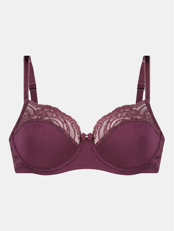 Hunkemöller Hunkemöller Biustonosz bardotka Sophie Uf 203616 Fioletowy