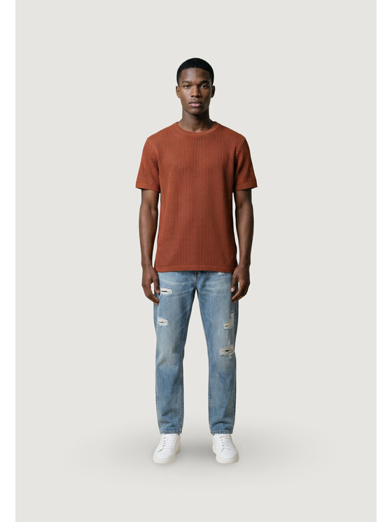 Antony Morato Antony Morato Πουλόβερ REGULAR FIT WITH MATT FOAM LOGO PRINT Κόκκινο Regular Fit