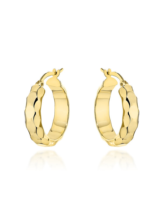 Fugart Fugart Kolczyki Kolczyki złote diamentowane kółka FUG7-K01739-585 Złoty