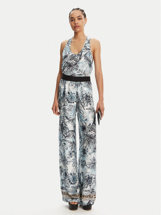 Just Cavalli Just Cavalli Kalhoty z materiálu 78PAA120 Modrá Loose Fit