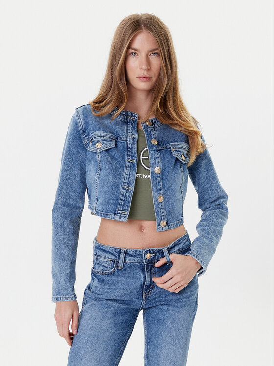 Guess Guess Jeansová bunda W5YN53 D5QP2 Modrá Regular Fit