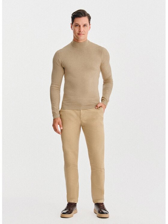 Pako Lorente Pako Lorente Sweter P25WN-2X-028 Beżowy Classic Fit