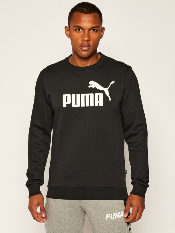 Puma Sweatshirt Ess Sweat 851747 Logo Schwarz Logo Crew Fit Fl Big Regular