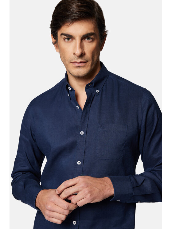 Lancerto Lancerto Koszula Emery KO073124000014 Granatowy Slim Fit