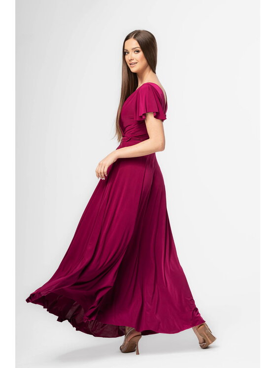 Aurora Aurora Sukienka Abelia Fioletowy Feminine Fit