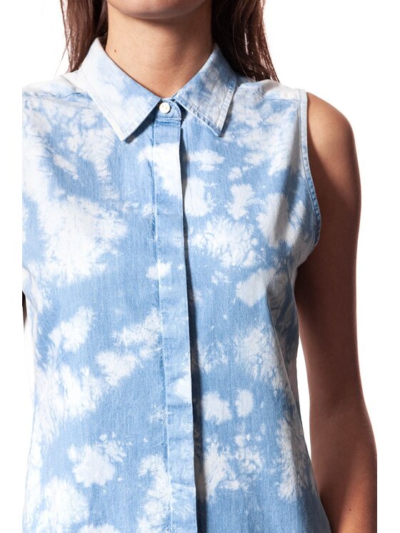 Wrangler Wrangler Camicia FADE BLOUSE Bianco Slim Fit