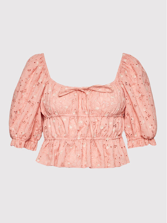 Guess Guess Bluse Lulu W2GH39 WEIV0 Rosa Slim Fit