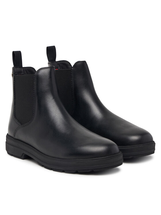 Tommy Hilfiger Tommy Hilfiger Sztyblety Th Flag Outdoor Chelsea Boot FW0FW09573 Czarny
